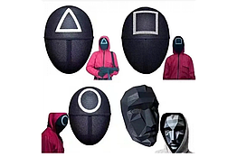 Маска з серіалу Гра в кальмара HP-1020 косплей з пластику сітчаста