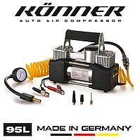 Компресор для авто, Авто компресор, Автомобільний компресор для накачування коліс Könner 95л/хв