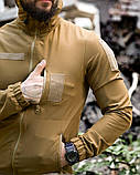 Куртка тактична койот Полегшена койот із водовідштовхувальним покриттям Cambodia НП5187 ТМ, фото 6