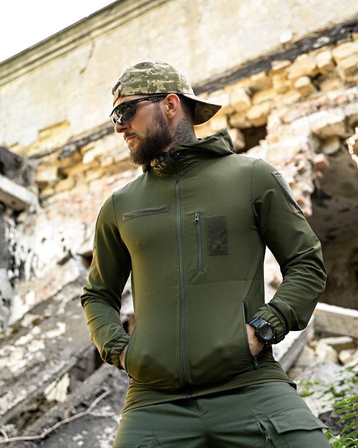 Легка Вітровка Тактична куртка Cambodia оливкова з еластичного матеріалу ТМ, фото 1