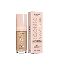 Тональная основа для лица Parisa Cosmetics с эффектом сияния кожи 20 мл , 605 Rosy light  Бежевая