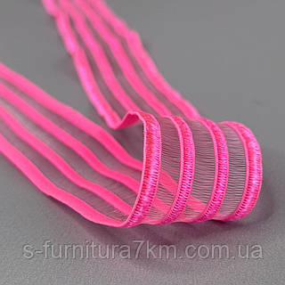 (1 метр) Сетка-резинка для белья с блеском 3 см - малиновая