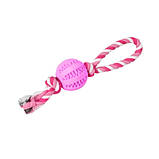 Іграшка м'яч на канаті для собак Trixie Denta Fun Рожева, фото 2