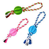 Іграшка м'яч на канаті для собак Trixie Denta Fun Рожева, фото 3