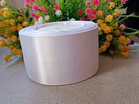 Атласна стрічка/5 см/23 метри/білий