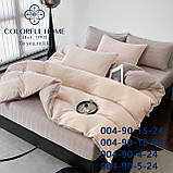 Постільна білизна євро муслін-жатка на резинці 200*230, фото 2