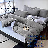 Постільна білизна євро муслін-жатка на резинці 200*230, фото 4