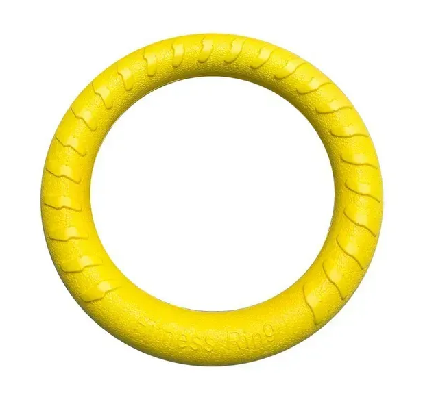 Іграшка кільце для собак, пуллер, Л (29см), жовтий, фото 1