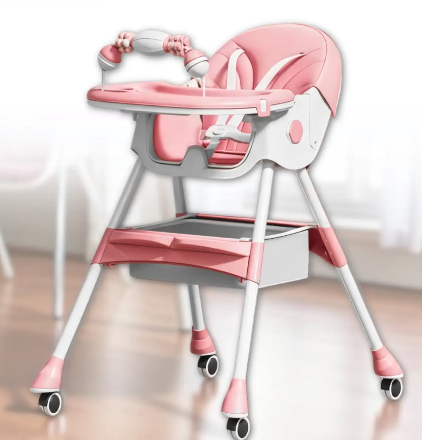 Крісло-трансформер F005 для годування малюка Рожевий, фото 1