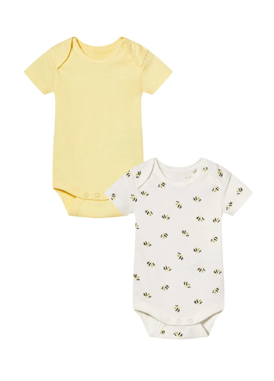 Боді дитячі 62/68 з органічної бавовни, 2 штуки