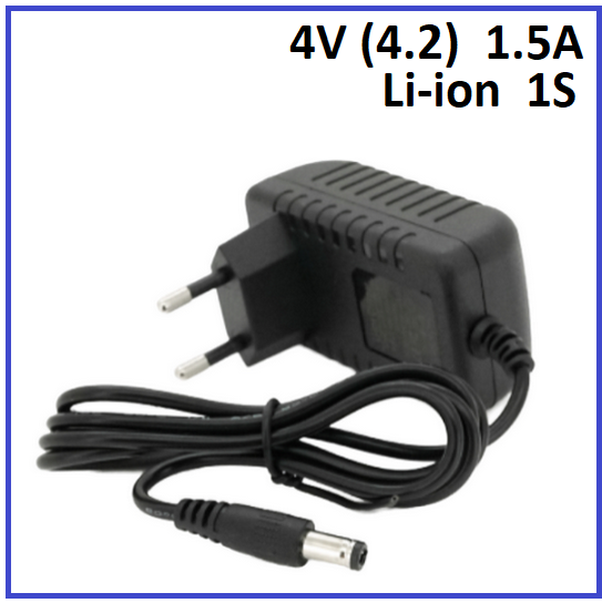 Зарядний пристрій Voltronic для Li-ion 4V (4.2) 1S до 1.5A штекер 5.5х2.5, фото 1