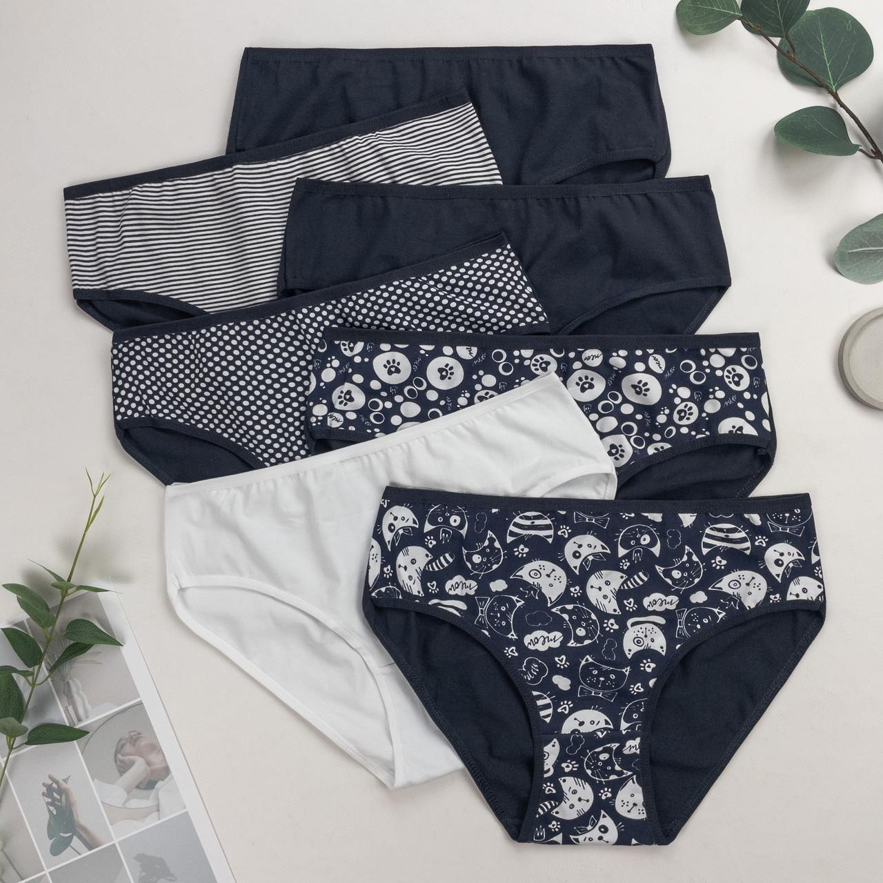 Трусики жіночі Nicoletta Туреччина тижневики батал 2XL, 3XL, 4XL, 5XL | 7 шт