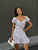 Літня квіткова жіноча міні сукня на запах зі штапелю Smf9453, фото 9