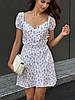 Літня квіткова жіноча міні сукня на запах зі штапелю Smf9453, фото 10