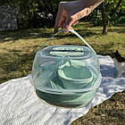 Набір пластикового посуду Supretto для пікніка 48 предметів, м'ятний, фото 2