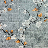 Самоклеюча 3Д панель для стін Сіра цегла Магнолія біла 700x770x3мм, фото 2