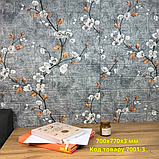 Самоклеюча 3Д панель для стін Сіра цегла Магнолія біла 700x770x3мм, фото 3