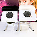 Витяжка для педикюру з підставкою, потужністю 100 Вт чорна, фото 3