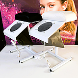 Витяжка для педикюру з підставкою, потужністю 100 Вт чорна, фото 2