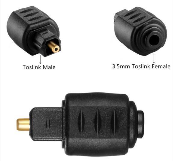 Аудіоадаптер Tunghey Оптичний 3.5мм Міні-Джек (F) на Цифровий Toslink (M)