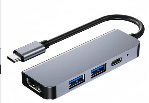 USB C Концентратор (Hub) 4-в-1 – Мультипортовий Адаптер Type-C з 4K HDMI, 87W PD та USB 3.0, фото 1