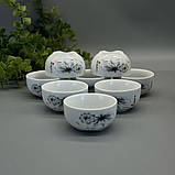 Керамічний розписний чайний набір на 12 предметів "Цвітіння лотоса", фото 5