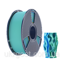 SUNLU PLA+ SILK Dual Color Blue Green/Синьо-Зелений 1,75 мм 1 кг Пластик Філамент для 3D принтера, фото 4