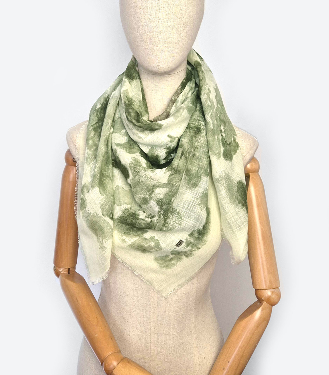 Хустка осінній/весняний жіночий на голову на шию Мірай оливка, фото 1