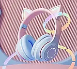 Бездротові навушники FINGERTIME CAT BT029C з мікрофоном і підсвіткою Рожеві, фото 3