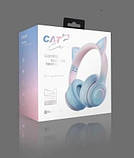 Бездротові навушники FINGERTIME CAT BT029C з мікрофоном і підсвіткою Рожеві, фото 5