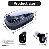 Бездротові Bluetooth-навушники Smart Touch Control Х10 чорні, фото 7