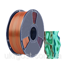 SUNLU PLA + SILK Tri Color Orange Blue Green / Помаранчевий Синій Зелений 1,75 мм 1 кг Пластик Філамент для 3D принтера, фото 5