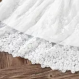 Ошатна сукня для дівчинки розмір 122 білого кольору, фото 4