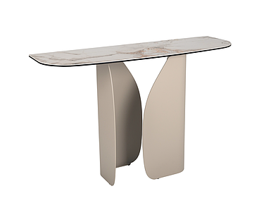 Консоль Крістіано 120х40х76h см матова кераміка аврора голд + бежевий TM Vetro Mebel