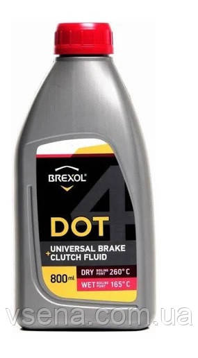 Рідина гальмівна BREXOL DOT4 800гр. (BRX-DOT-4 0.8)