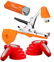 Садовий степлер SUCA SC8105 Помаранчевий + стрічка 10 шт + скоби 10000 шт для підв’язки дерев, овочів, винограду, рослин