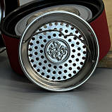 Термос із цифровим дисплеєм і матовим покриттям Червоний "Сакура", фото 4