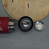 Термос із цифровим дисплеєм і матовим покриттям Червоний "Сакура", фото 3