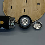 Термос з цифровим дисплеєм та матовим покриттям Чорний "Журавель", фото 4