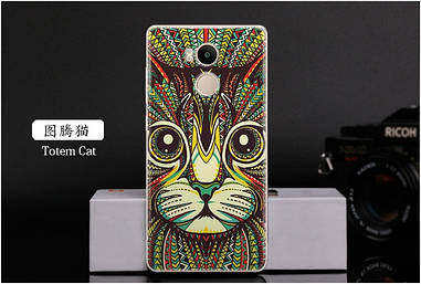 Оригінальний чохол панель накладка для Xiaomi Redmi 4 pro / Redmi 4 prime з картинкою totem cat