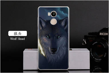 Оригінальний чохол панель накладка для Xiaomi Redmi 4 pro / Redmi 4 prime з картинкою вовк