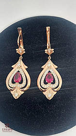 Золоті Сережки зі вставкою цирконій