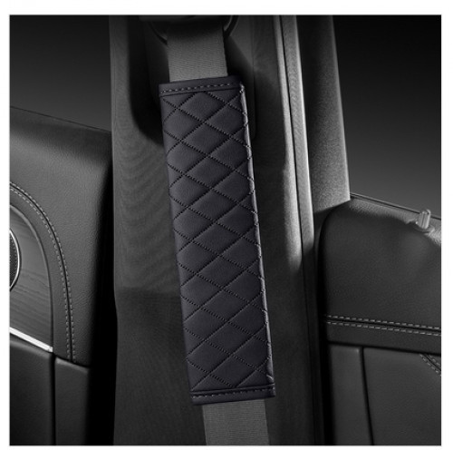 Накладка на ремінь безпеки з м'якої натуральної шкіри (26×6 см)