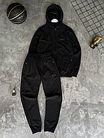 Спортивний костюм Boss чорний чоловічий з поліестеру, та бавовни спортивний костюм босс чоловічий чорний