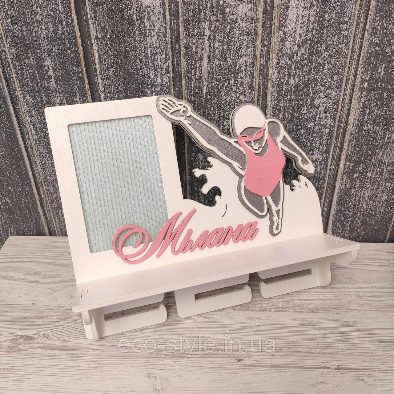 Вішалка для нагород плавця. Медальниця плавання. Медальниця для плавця. Тримач медалей плавання, фото 1