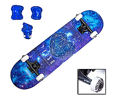 Скейтборд із захистом для дівчинки FISH Heart. Навантаження до 90 кг