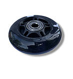 Колесо для самоката/роликів 69 мм чорне (1 шт), підшипники ABES-7 зі світлом, фото 3