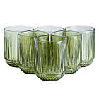Набір склянок 6 штук по 250 мл скляні зелений HP4147, фото 3