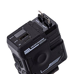 Автомобільний зарядний пристрій MECHA з висувними кабелями та портами USB/Type-C Чорний HP-A1B