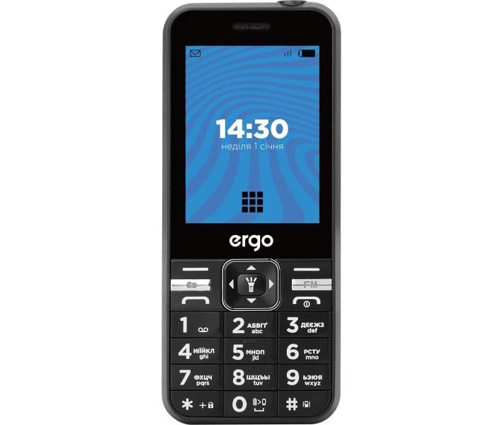 Телефон Ergo E281 Dual Sim (3000mAh) Black, фото 1